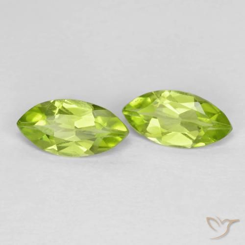 Pedras preciosas de Peridoto Verde claro natural de 1.06 ct, Marquesa, VS