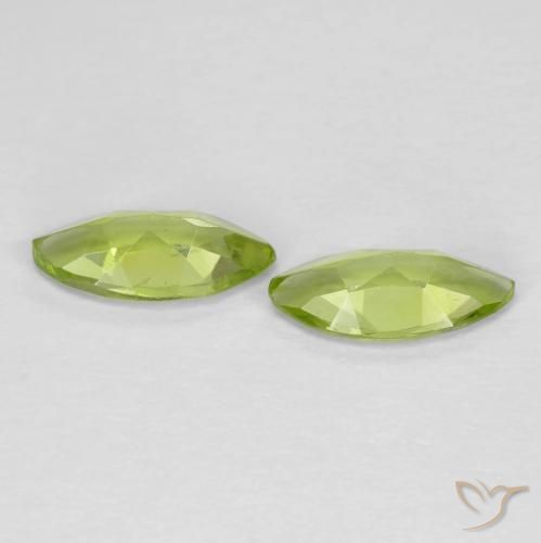 Pedras preciosas de Peridoto Verde claro natural de 1.06 ct, Marquesa, VS