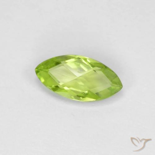 Peridoto Verde médio Natural 0.66ct, Marquesa, VVS-VS