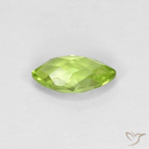 Peridoto Verde Vivo Claro Natural 0.62ct, Marquesa, VS