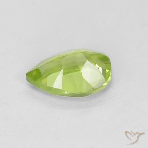 Peridoto Verde médio Natural 0.73ct, Formato de pêra, VVS-VS