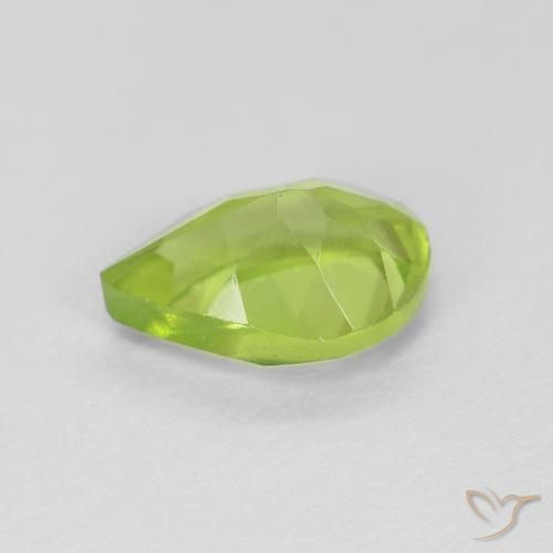 Peridoto Verde médio Natural 0.87ct, Formato de pêra, VVS-VS