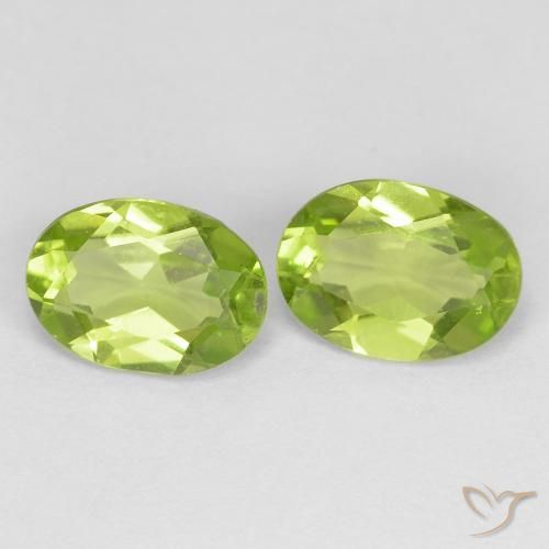 Pedras preciosas de Peridoto verde vivo natural de 1.64 ct, oval, VVS-VS