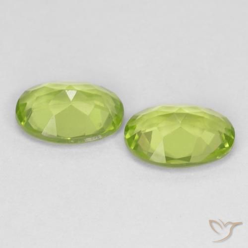 Pedras preciosas de Peridoto verde vivo natural de 1.64 ct, oval, VVS-VS
