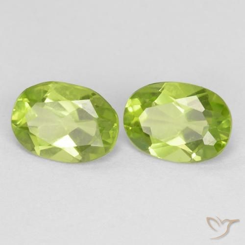Pedras preciosas de Peridoto verde vivo natural de 1.67 ct, oval, VS