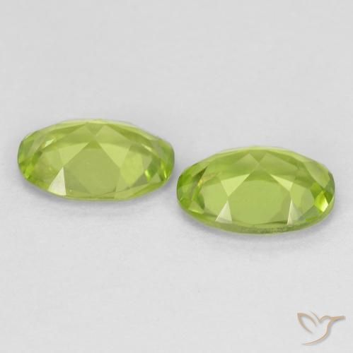 Pedras preciosas de Peridoto verde vivo natural de 1.67 ct, oval, VS