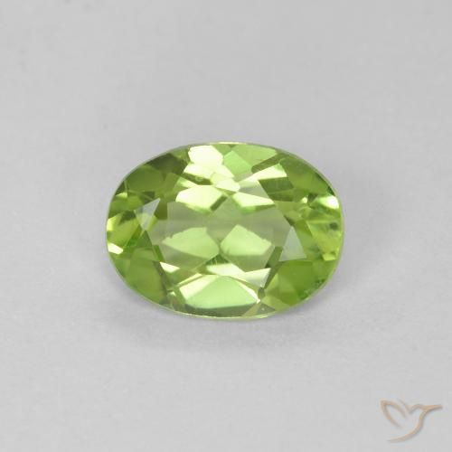 0.83ct Natural Verde médio Peridoto, oval, VVS-VS