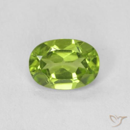 0.92ct Natural Verde médio Peridoto, oval, VVS-VS