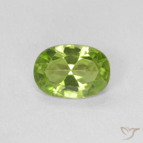 0.76ct Natural verde vivo Peridoto, oval, VVS-VS
