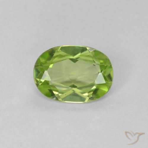 0.79ct Natural Verde médio Peridoto, oval, VVS-VS