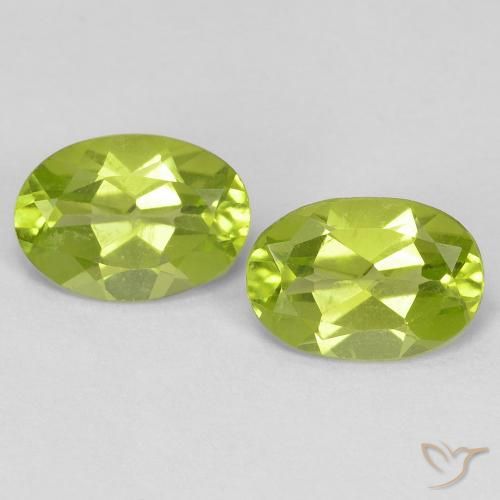 1.51ctw Natural Verde amarelado Peridoto, oval, VVS-VS