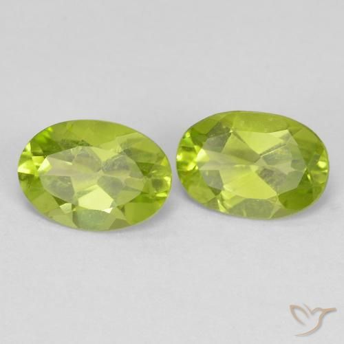 Pedras preciosas de Peridoto Verde amarelado natural de 1.51 ct, oval, VVS-VS