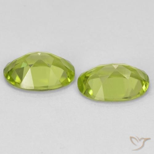 Pedras preciosas de Peridoto Verde amarelado natural de 1.51 ct, oval, VVS-VS