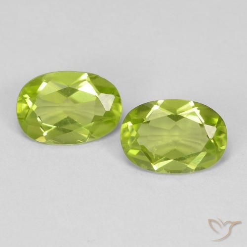 1.47ctw Natural Verde amarelado vivo Peridoto, oval, VVS-VS