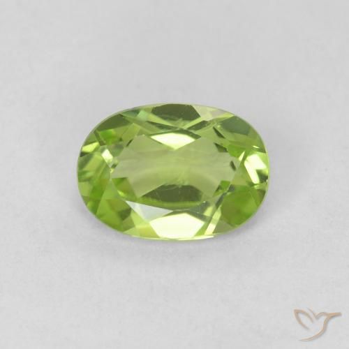 0.78ct Natural verde vivo Peridoto, oval, VVS