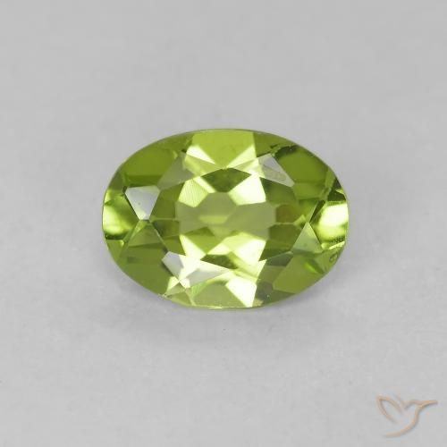 0.73ct Natural verde vivo Peridoto, oval, VVS-VS