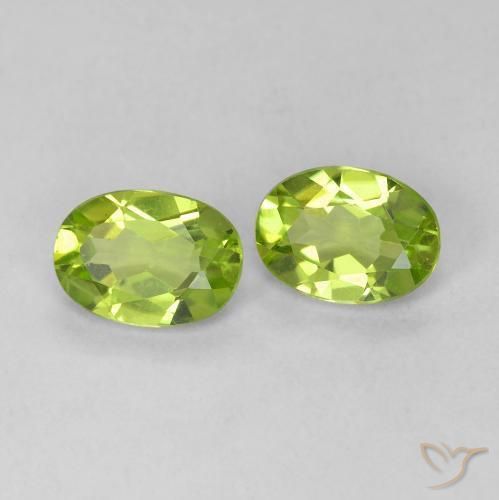 Pedras preciosas de Peridoto verde vivo natural de 1.82 ct, oval, VVS-VS