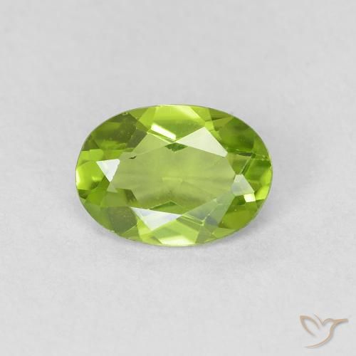 0.73ct Natural Verde médio Peridoto, oval, VVS-VS