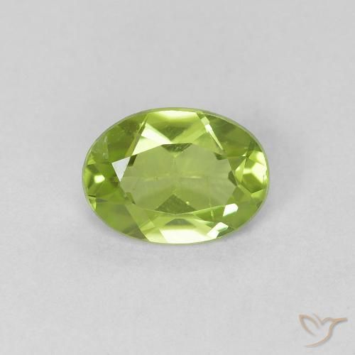 0.67ct Natural verde vivo Peridoto, oval, VS