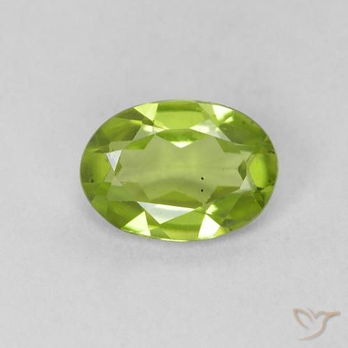0.76ct Natural Verde médio Peridoto, oval, VVS-VS