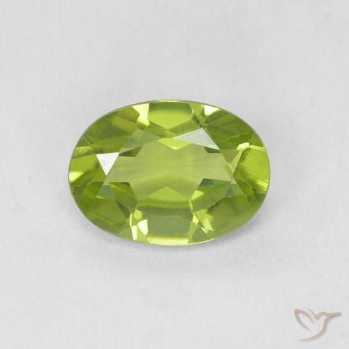 0.85ct Natural verde vivo Peridoto, oval, VVS-VS