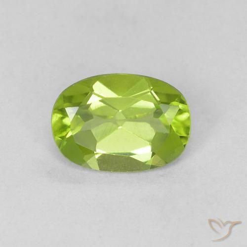 0.82ct Natural verde vivo Peridoto, oval, VVS-VS