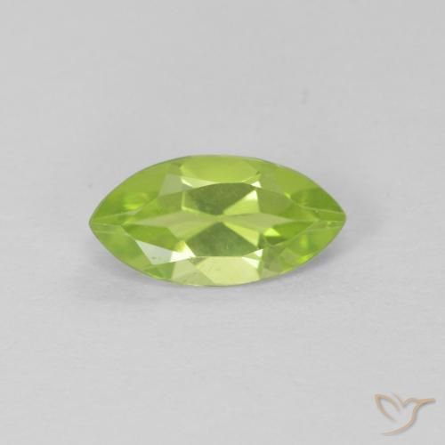 0.68ct Natural Verde médio Peridoto, Marquesa, VS