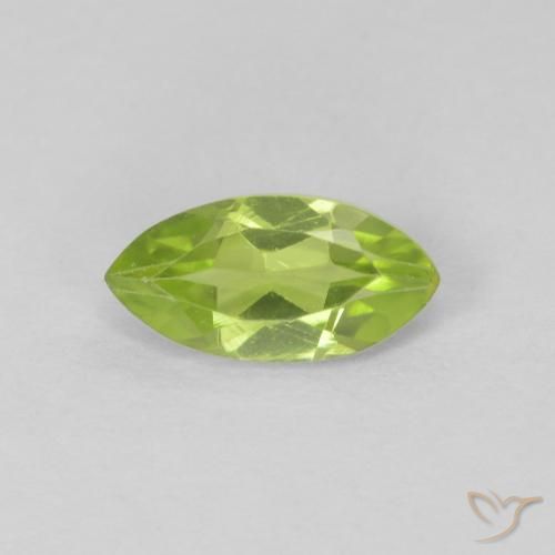 0.64ct Natural Verde médio Peridoto, Marquesa, VS