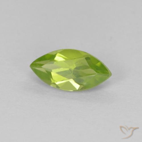 Peridoto verde vivo Natural 0.75ct, Marquesa, VS