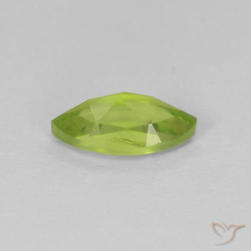 Peridoto verde vivo Natural 0.75ct, Marquesa, VS