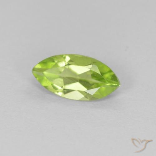Peridoto Verde médio Natural 0.62ct, Marquesa, VS