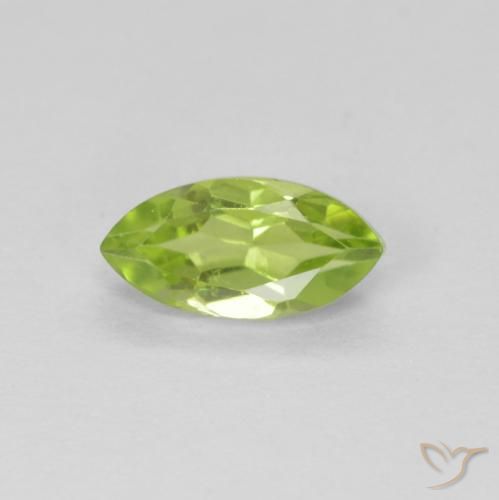 0.70ct Natural Verde amarelado Peridoto, Marquesa, VS