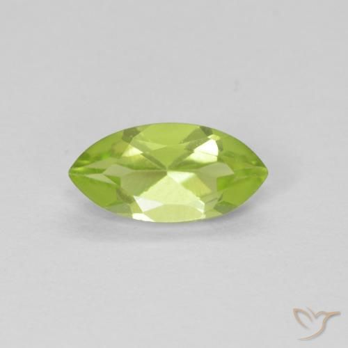 0.64ct Natural verde vivo Peridoto, Marquesa, VS