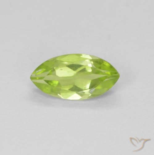 0.65ct Natural Verde amarelado Peridoto, Marquesa, VS, Photo A