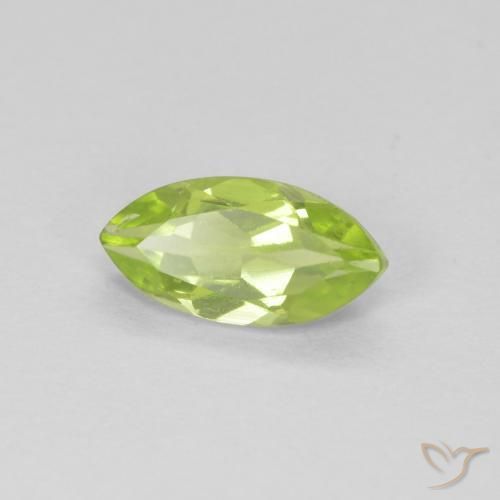 Peridoto Verde amarelado Natural 0.65ct, Marquesa, VS