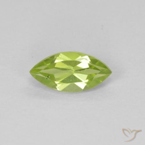 0.65ct Natural Verde amarelado Peridoto, Marquesa, VS