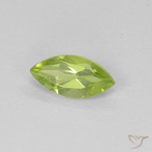Peridoto Verde amarelado Natural 0.65ct, Marquesa, VS