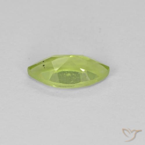 Peridoto Verde amarelado Natural 0.65ct, Marquesa, VS