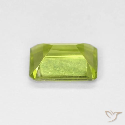 Peridoto Verde claro Natural 0.93ct, Corte Octógono / Esmeralda, VVS