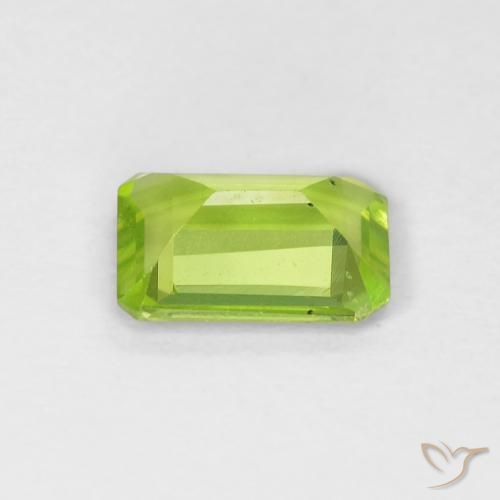 Peridoto Verde claro Natural 0.85ct, Corte Octógono / Esmeralda, VVS-VS