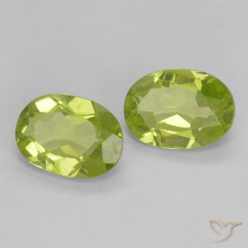 Pedras preciosas de Peridoto Verde amarelado natural de 1.71 ct, oval, VS