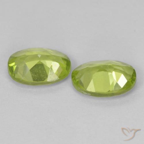 Pedras preciosas de Peridoto Verde amarelado natural de 1.71 ct, oval, VS