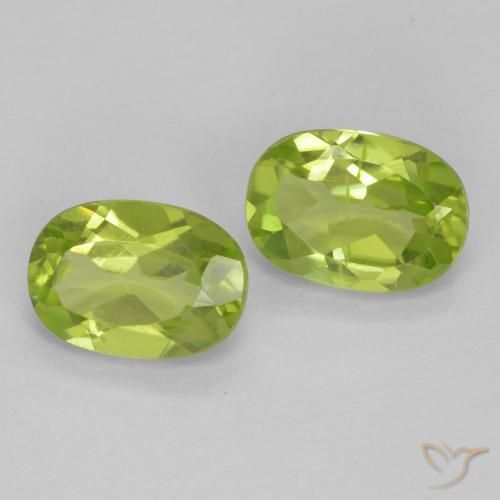 Pedras preciosas de Peridoto verde vivo natural de 1.71 ct, oval, VS