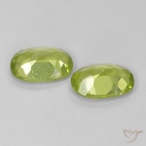 Pedras preciosas de Peridoto Verde médio natural de 1.39 ct, oval, VS