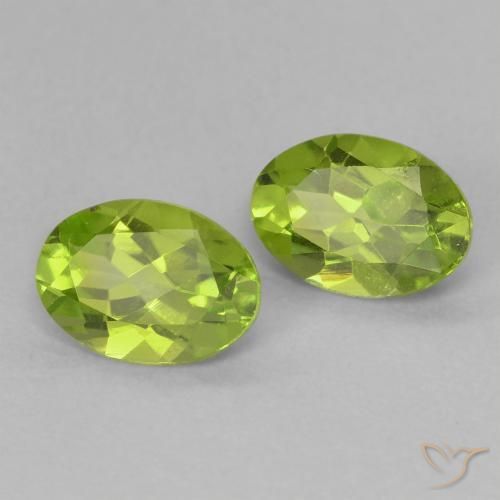 Pedras preciosas de Peridoto Verde médio natural de 1.60 ct, oval, VS