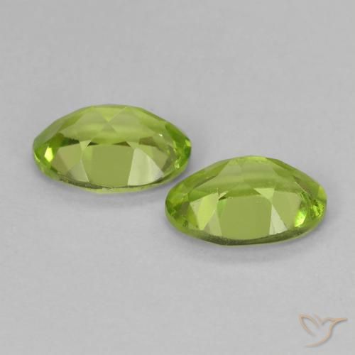 Pedras preciosas de Peridoto Verde médio natural de 1.60 ct, oval, VS