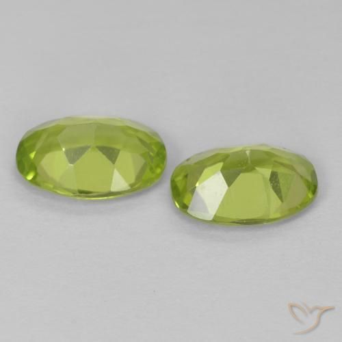 Pedras preciosas de Peridoto Verde médio natural de 1.55 ct, oval, VS