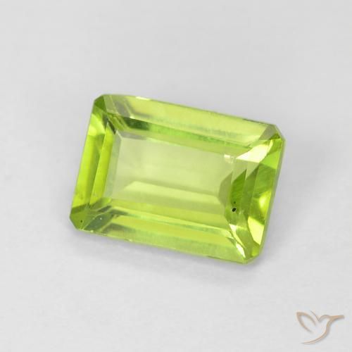 Peridoto Verde claro Natural 0.98ct, Corte Octógono / Esmeralda, VS