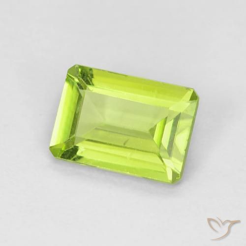 Peridoto Verde claro Natural 0.92ct, Corte Octógono / Esmeralda, VS