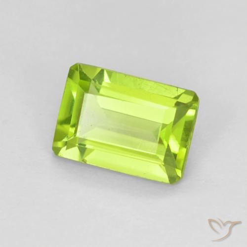 Peridoto Verde claro Natural 0.98ct, Corte Octógono / Esmeralda, VS